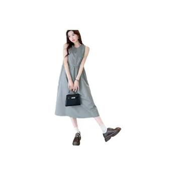 Tonlion Sleeveless Dress Women's Light Gray