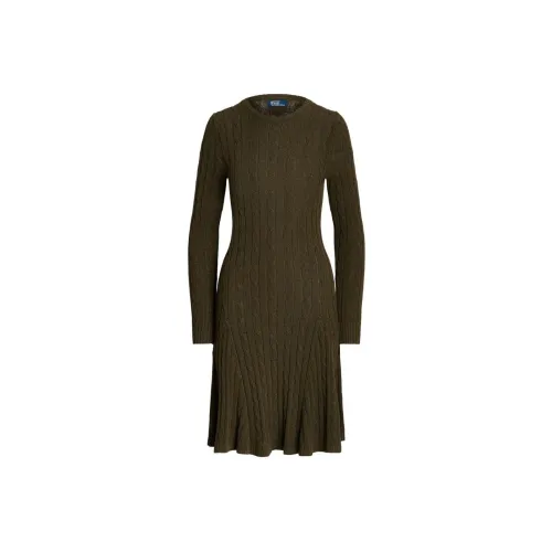 Polo Ralph Lauren Round neck Cable knit Midi Dress