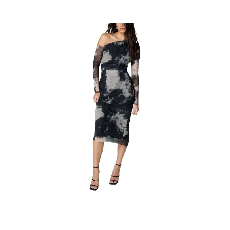 NASTY GAL Sleeveless Backless Maxi Dress Long-Sleeved Dresses Women's Black-0