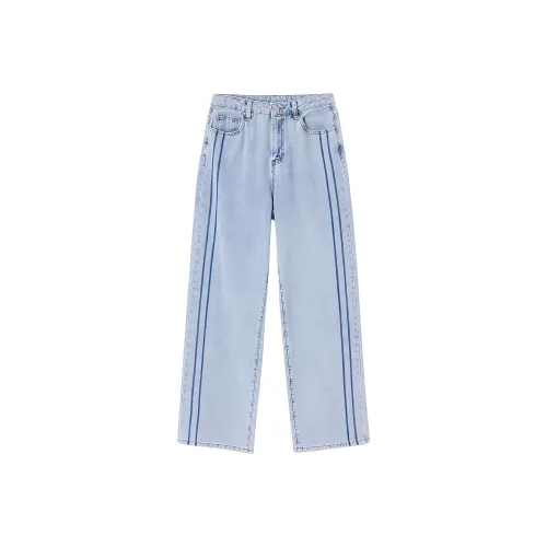 EICHITOO Jeans Women's Denim Blue Patchwork