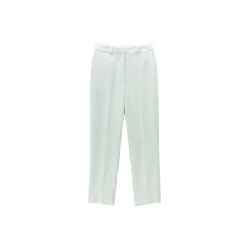 OVV Suit Trousers Women's Light Green Solid Color 14