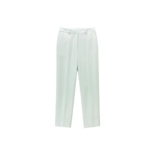 OVV Suit Trousers Women's Light Green Solid Color 14