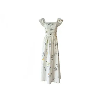 DOSOHEB Short Sleeved Dress Women's Cream Apricot