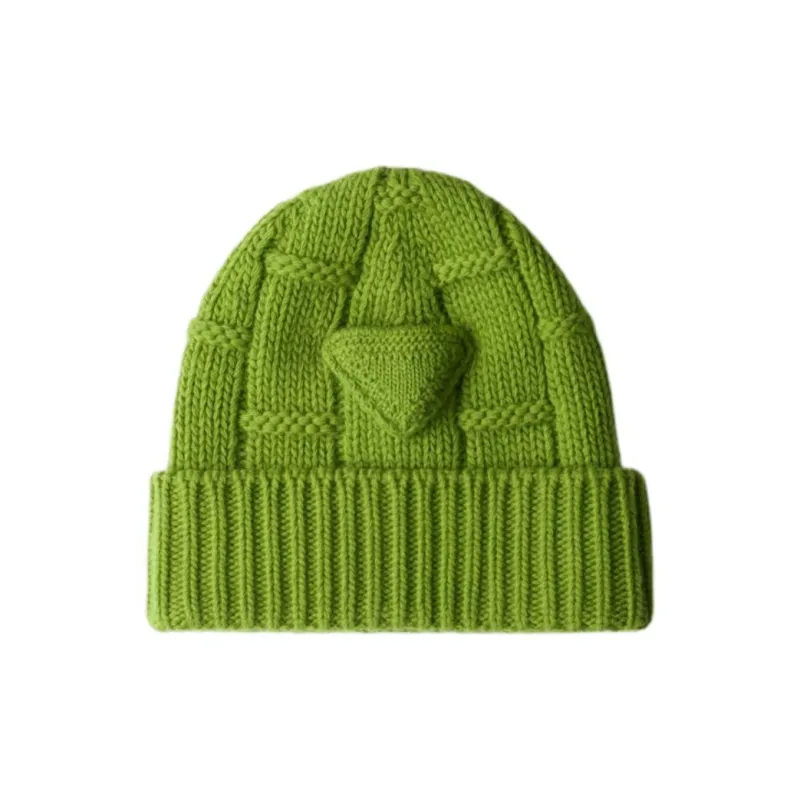 PRADA Cashmere Wool Beanies Unisex Green-0