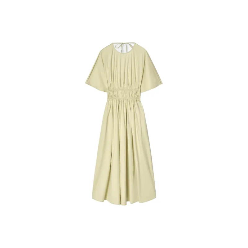 COS Short Sleeved Dress Women's Yellow Green-0