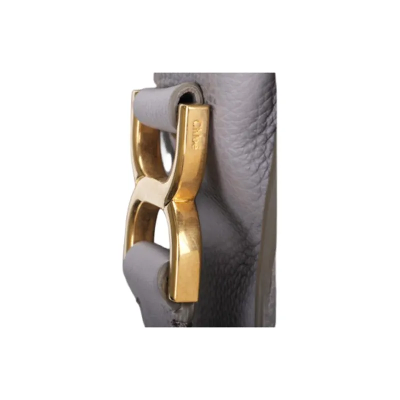 Chloe Marcie Leather Tote Bag, Shopping Bag, Handbag Women's Light Gray-5