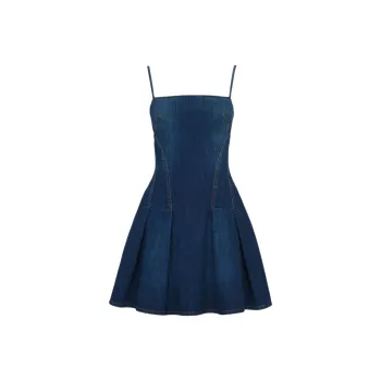 Alexander McQueen Flared Denim Dress