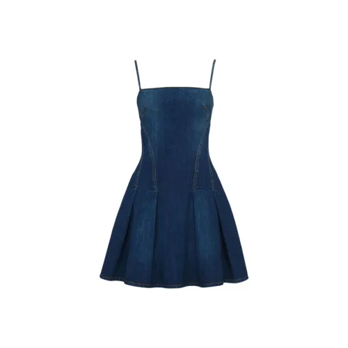 Alexander McQueen Flared Denim Dress