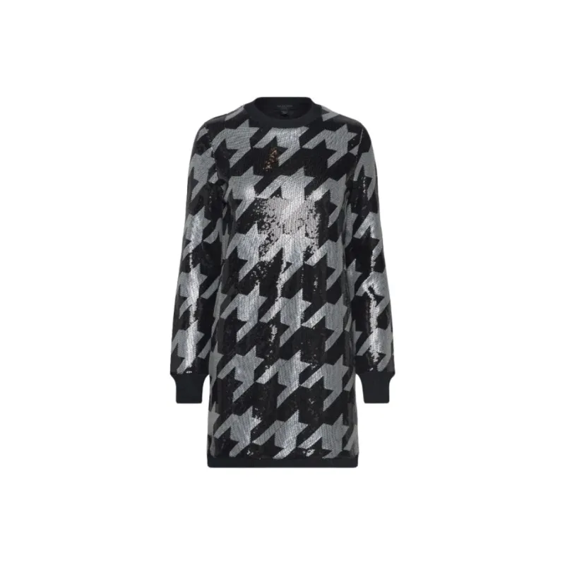 ALLSAINTS Long Sleeved Dresses Women's Black White-0