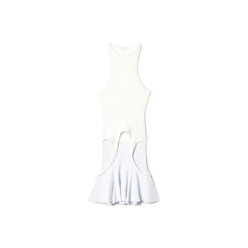 OFF-WHITE Racerback Flared Minidress-0