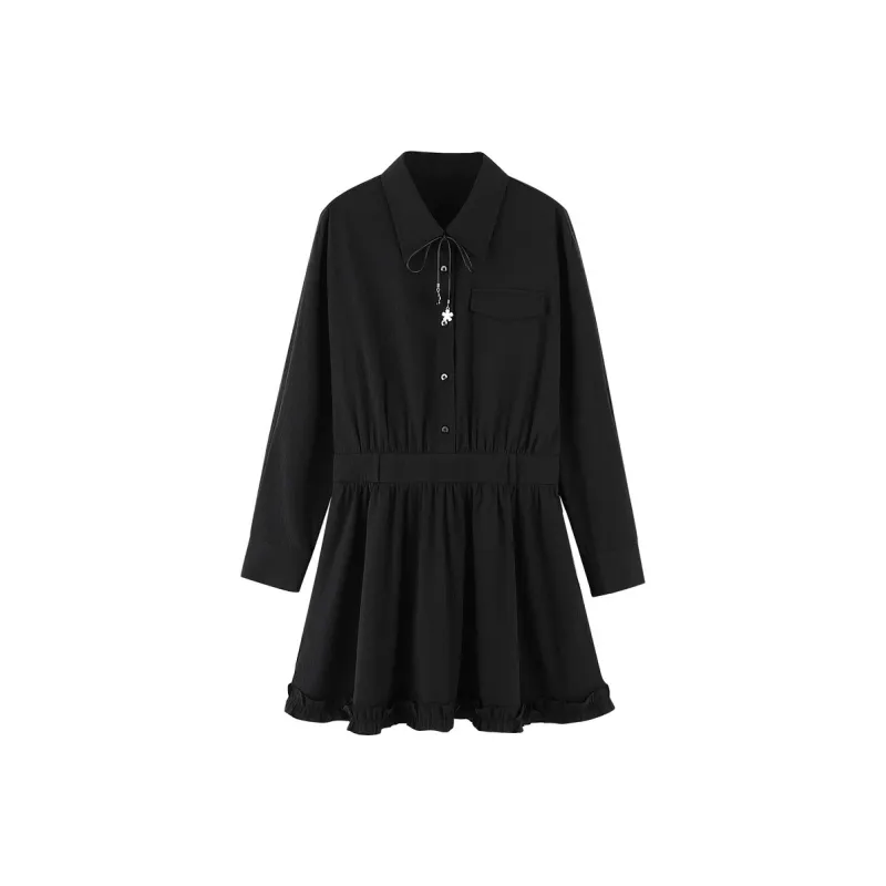LEDIN Long Sleeved Dresses Women's Black-0