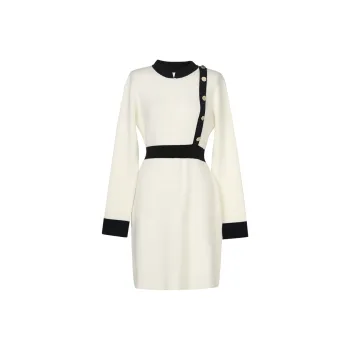 Duffy Fashion Long Sleeved Dresses Women's White