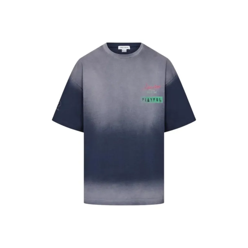 URBAN REVIVO T Shirts Men Royal Blue-0