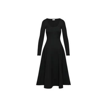 ARITZIA Babaton Leda Ponte Dress Long-Sleeved Dresses Women's BLACK/Black