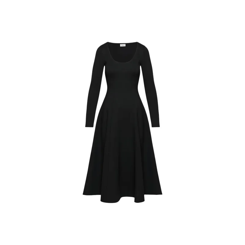ARITZIA Babaton Leda Ponte Dress Long-Sleeved Dresses Women's BLACK/Black-0