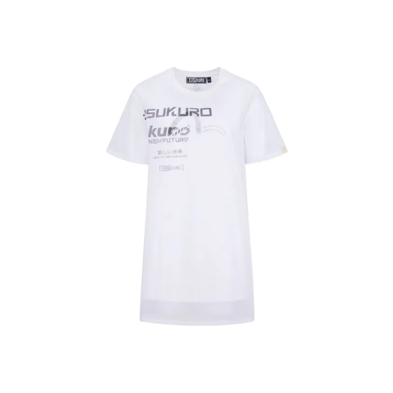EVISU Short Sleeved Dresses Women's White-0