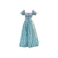 Blue Plaid Long Dress