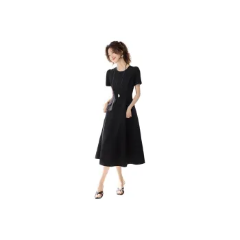 Mo Han Yi Mei Short Sleeved Dress Women's Black