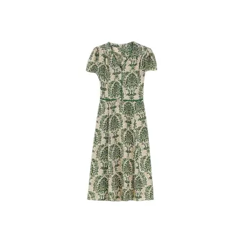 ETSE Short Sleeved Dresses Women's Green Includes Belt