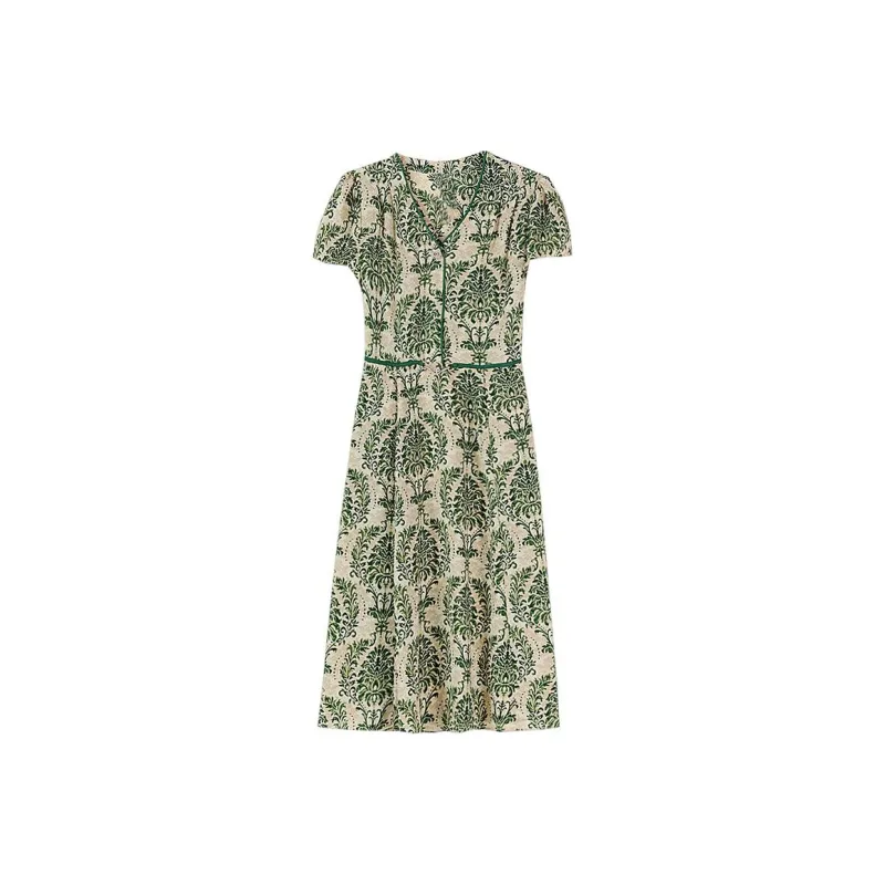 ETSE Short-Sleeved Dresses Women's Green Includes Belt-0