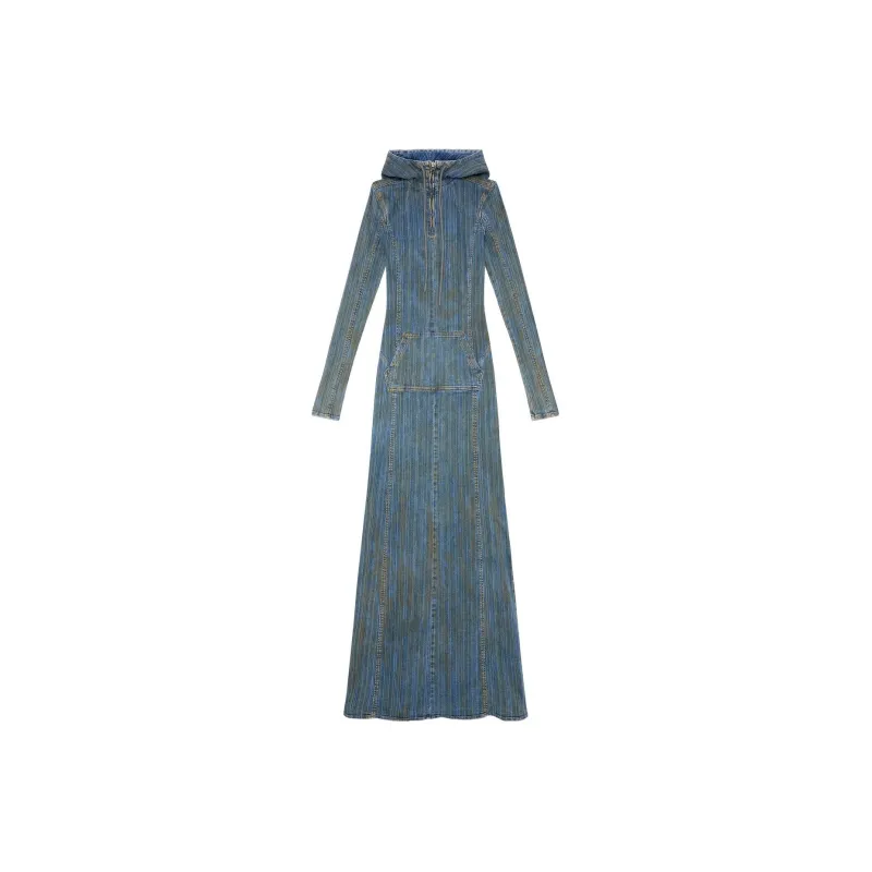 DIESEL Long-Sleeved Dresses Women's Blue-0