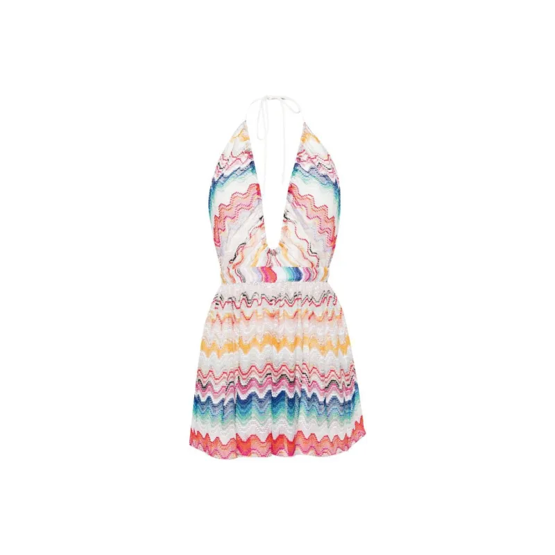 MISSONI Zigzag woven Open back Playsuit-0