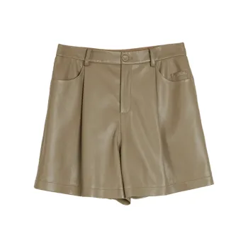 ELLE Casual Shorts Women's Gray Green