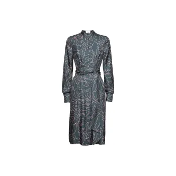 Ferragamo Abstract print Silk Shirt Dress
