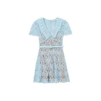 Self portrait Short Sleeved Dresses Women's Misty Blue