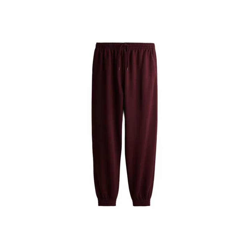 H&M Knitted Sports Pants Women's Deep Red-0