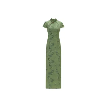 KUNZHUDAXIANG Short Sleeved Dress Women's Fresh Green
