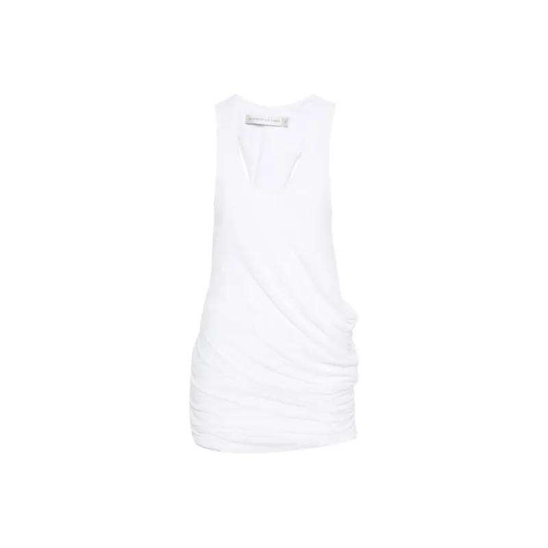 Christopher Esber Ribbed Ruched Mini Dress-0