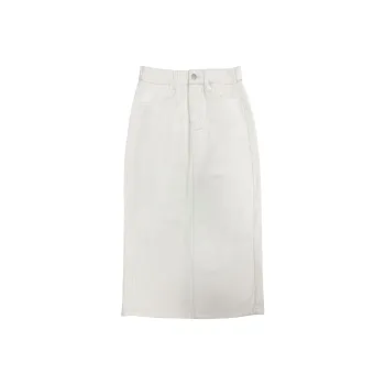 Wen Shan Denim Long Skirts Women's White