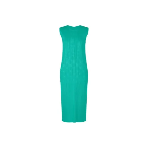 PLEATS PLEASE ISSEY MIYAKE Sleeveless Dress Women's Turkey Green