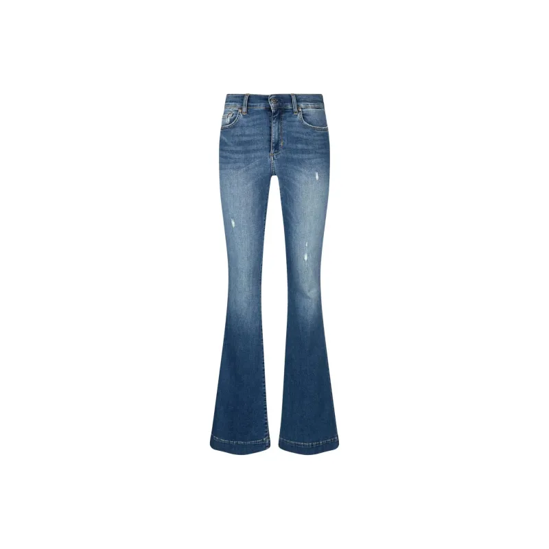 Liu Jo Rhinestone embellished Bootcut Jeans-0