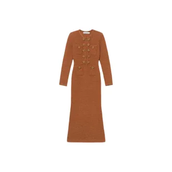 Self portrait Waffle knit Midi Dress
