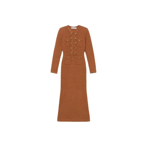 Self portrait Waffle knit Midi Dress