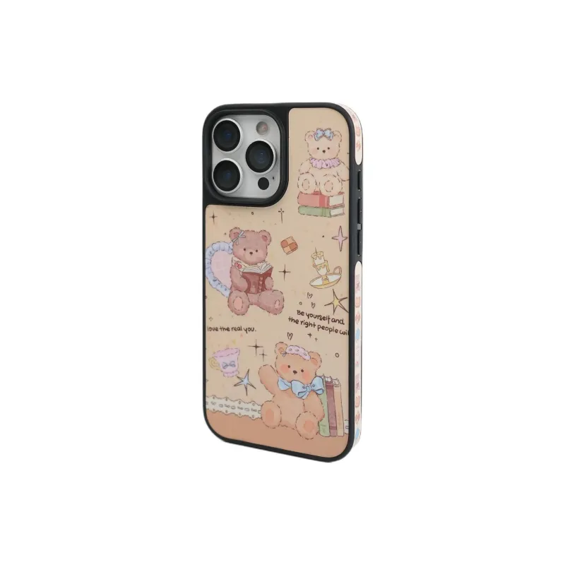 Sopi TPU Material Reading 3 Bears Phone Cases Compatible With IPhone 16/15 Pro Max/Apple 13/14 Pro/Max-2