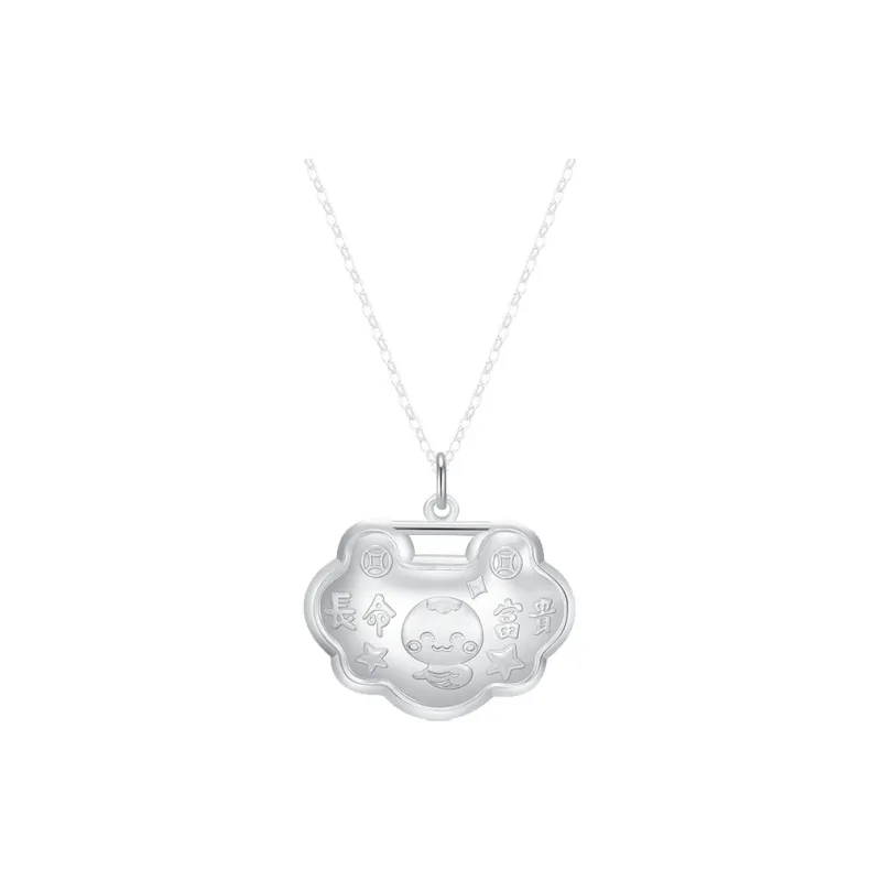 CHINA GOLD 990 Silver Necklaces Kids'-0