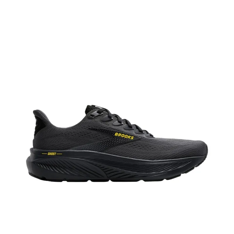 Brooks Ghost 17 Ebony Black Yellow-1