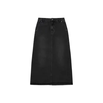 COVERNAT Denim Long Skirt Women's Black