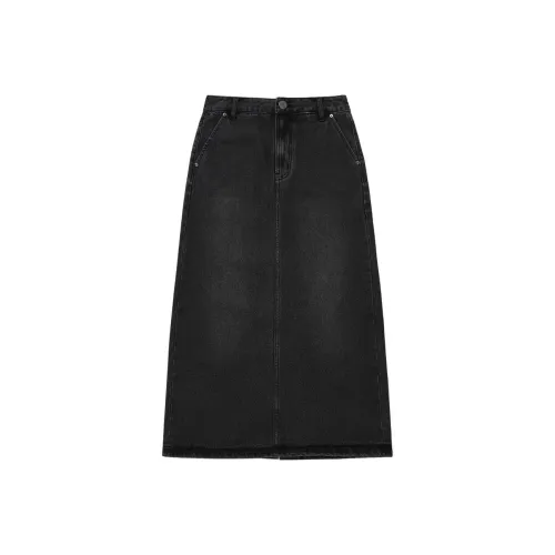 COVERNAT Denim Long Skirt Women's Black