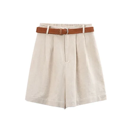 A Paradise For Awakening Casual Shorts Women's Beige