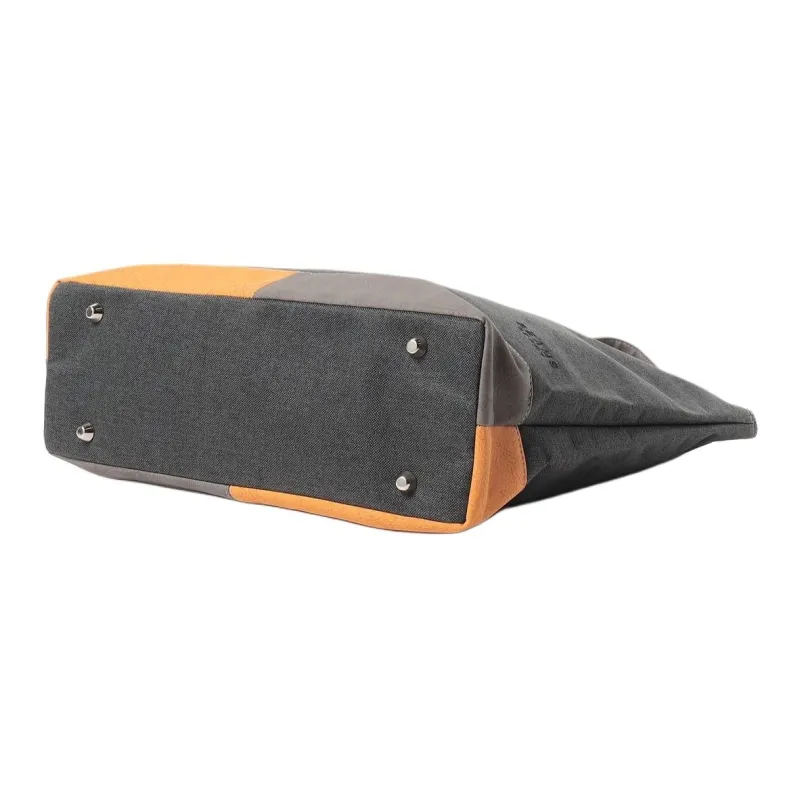 Beams Polyester Handbag Unisex Gray & Yellow-3