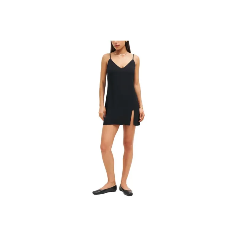 REFORMATION Marlowe Dress Slip Dresses Women's Black-0
