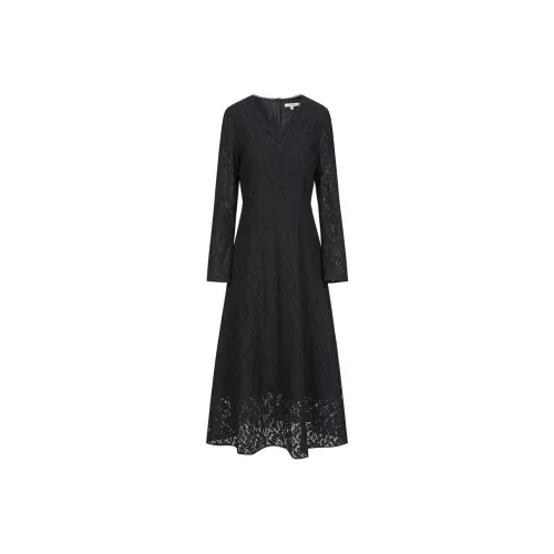 JZ. ANNAKRO Long Sleeved Dresses Women's Plain Black