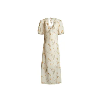 THE SEA LIFE Short Sleeved Dress Women's Plant Yellow