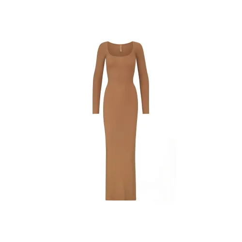 Skims Long Sleeved Dresses Women's Camel/CAMEL