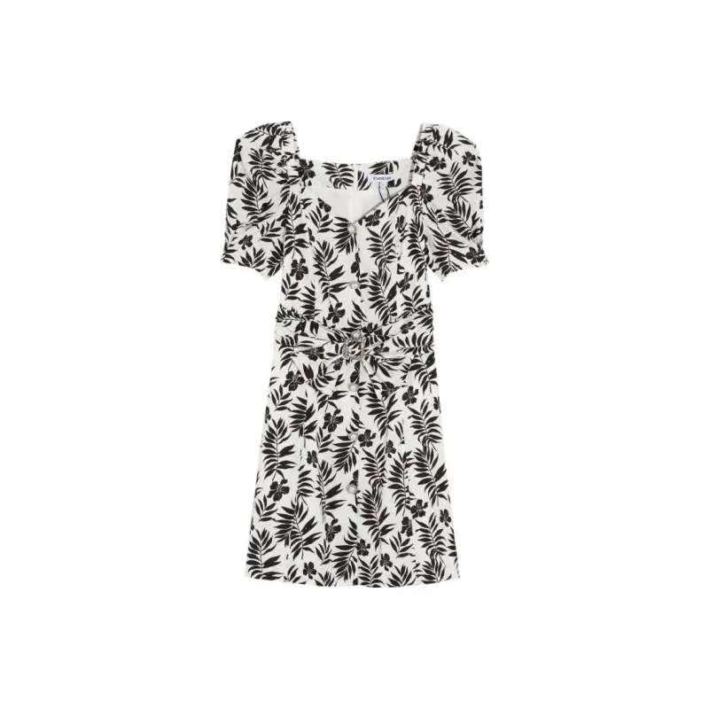 Bebe Short Sleeved Dresses Women's White Black-0