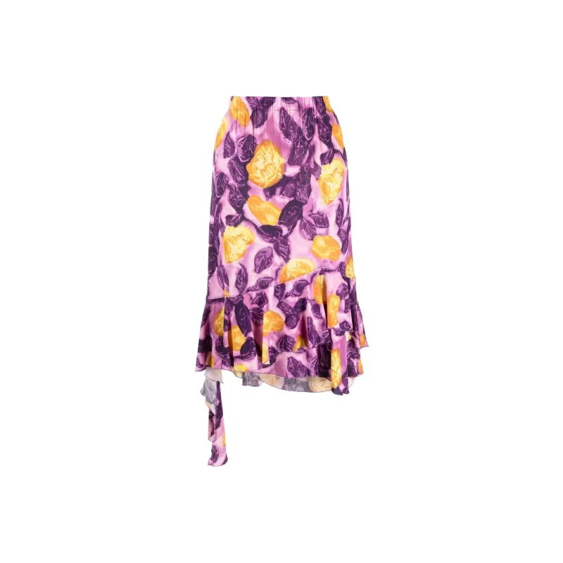 MARNI Floral Printed Asymmetric Midi Skirt-0